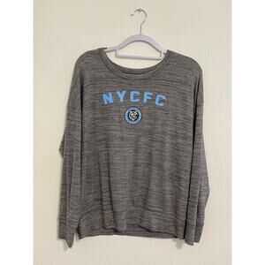 NYCFC Men's Long Sleeve T-Shirt Size Large Athletic Workout